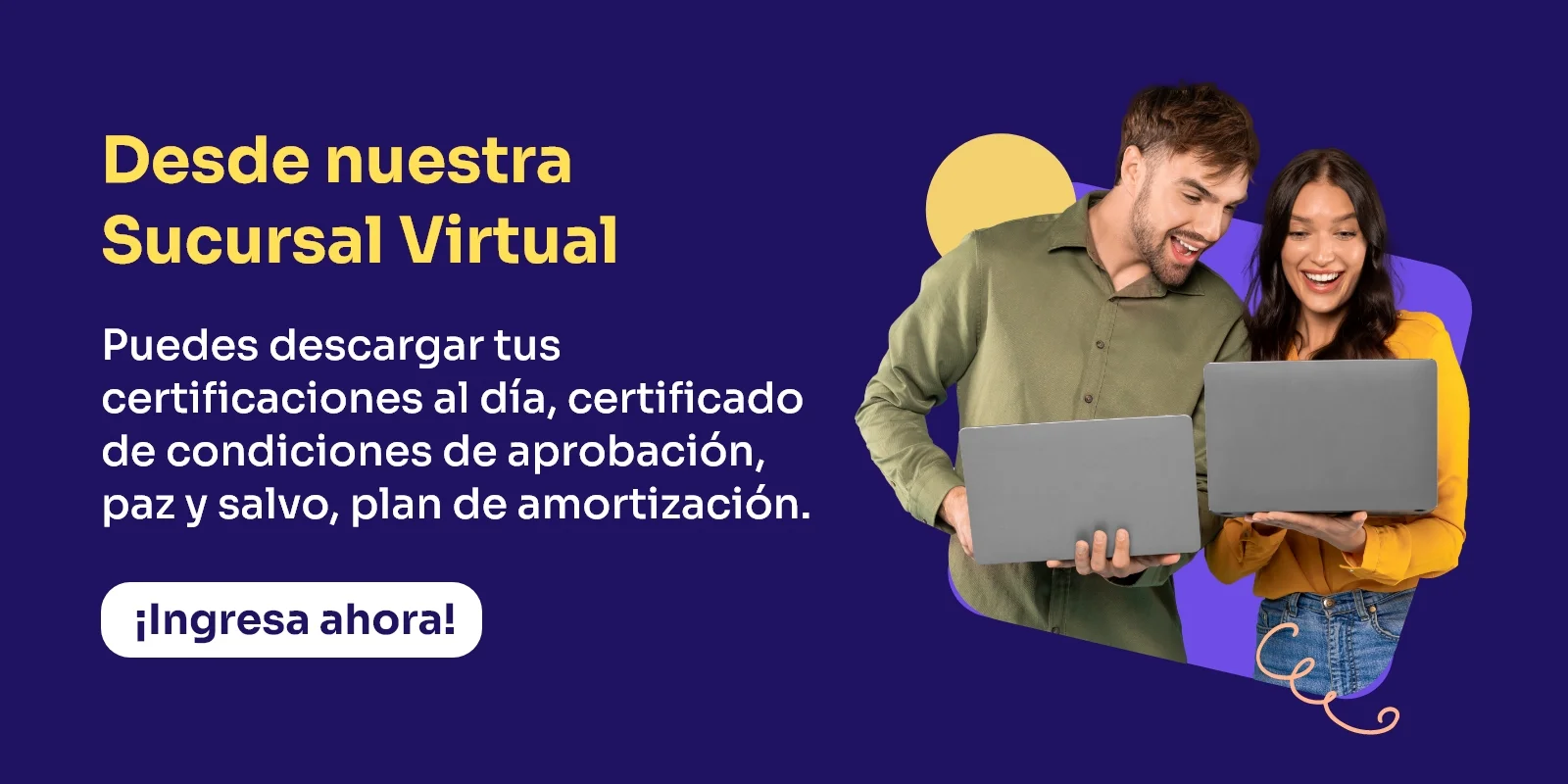 clic aquí para ir a Youtube y conocer como registrarte en la sucursal virtual Ban100